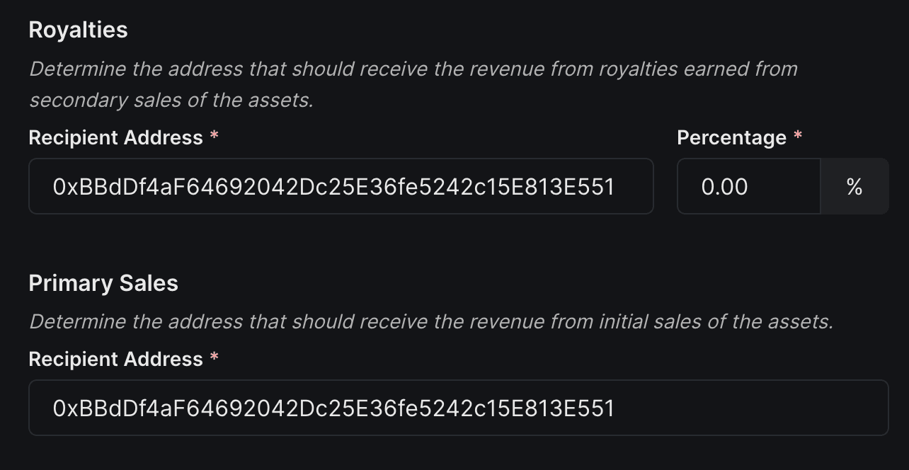 Fund distribution settings